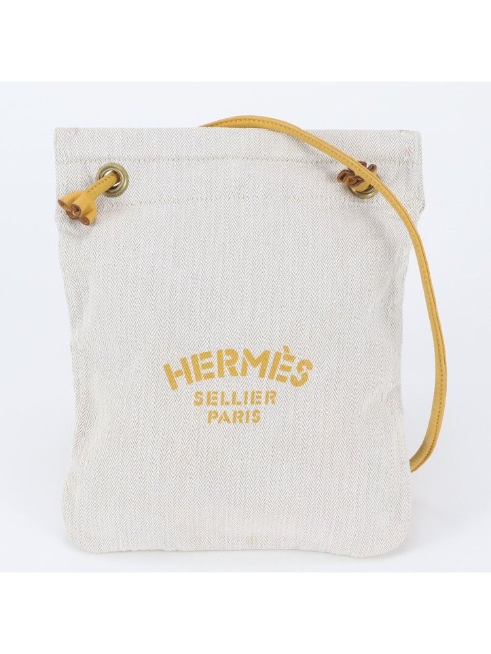 Hermes Monogram Sac Aline PM Leather Canvas Shoulder Bag